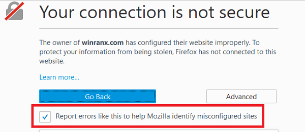 keeps saying connection is not secure mozilla virus