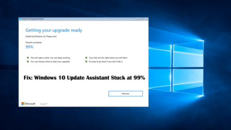 Windows 10 Update Assistant Stuck at 99 %