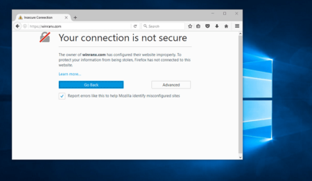 firefox connection is not secure