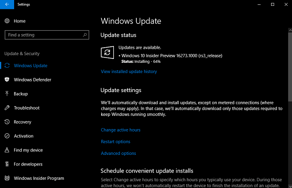 check for latest update in windows 10
