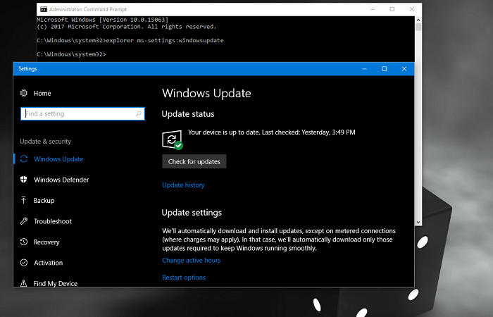 enable windows update command line