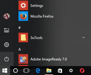 start button windows 10