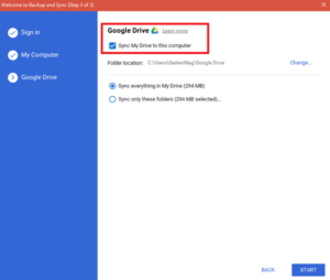 google drive not syncing folder