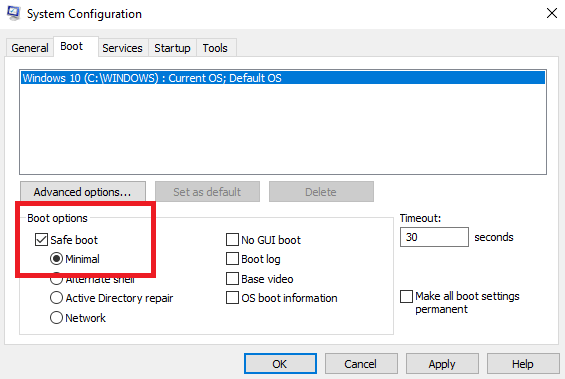 system configuration in windows 10