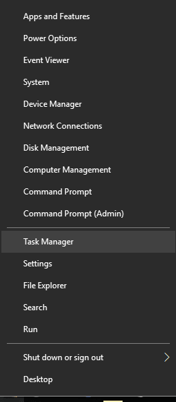 Run Elevated Command Prompt using Task Manager in windows 10