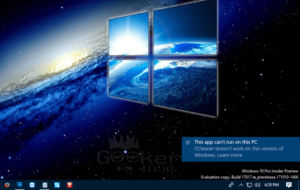 CCleaner Doesn't Work On This Version of Windows 10
