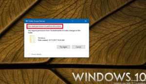 You Need Permission to Perform this Action in Windows 10