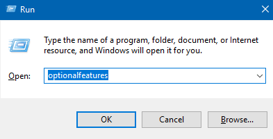 run dialog box in windows 10