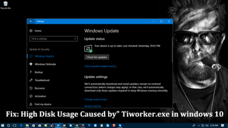 Fix: High Disk Usage Caused by" Tiworker.exe in windows 10