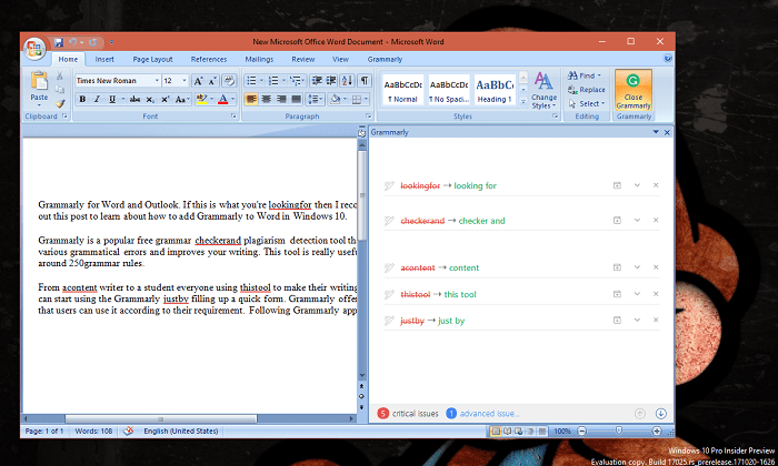 Grammarly  For Windows 10