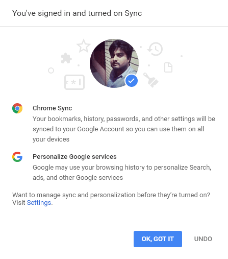 chrome sync features