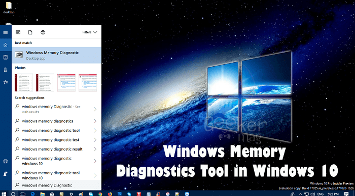 How to Run Windows Memory Diagnostics Tool in Windows 10