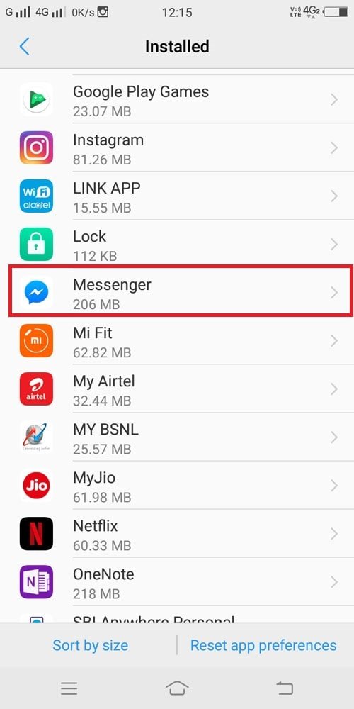 messenger app in android