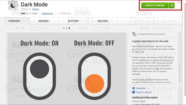 dark mode chrome extension