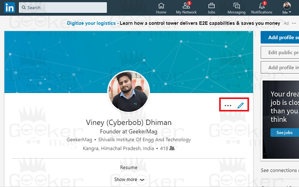 edit profile