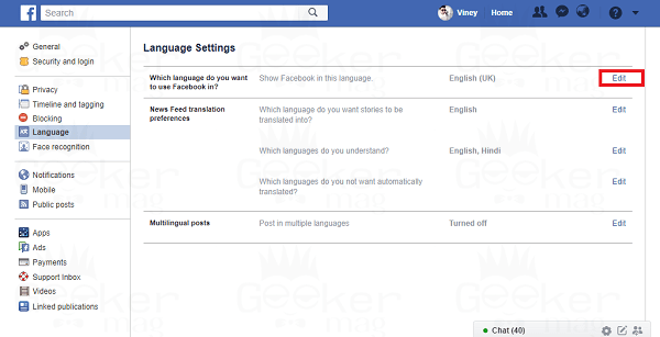 How to Change Facebook Language to English or to any other  2022 - 11