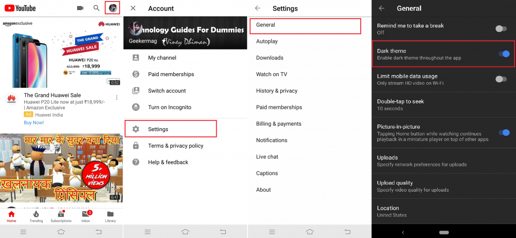 How to Activate   Use YouTube Dark Theme   Web   Android   iOS - 32