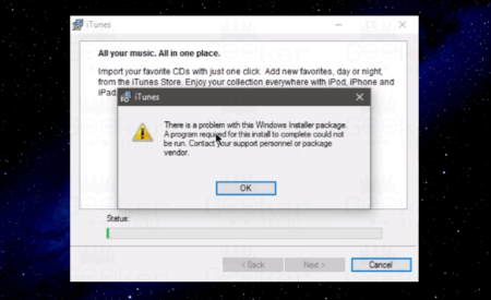 iTunes - There is a Problem with this Windows Installer Package