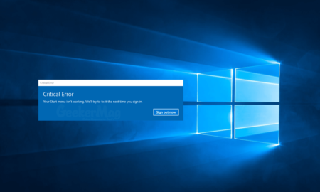 Windows 10 Critical Error Start Menu Isn't Working