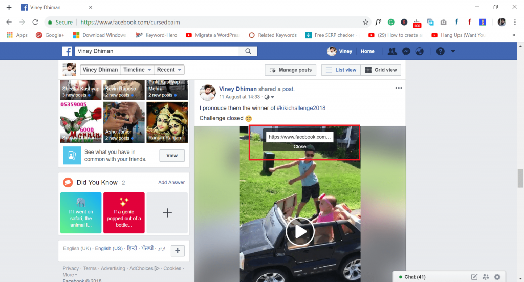 download facebook videos - copy video url