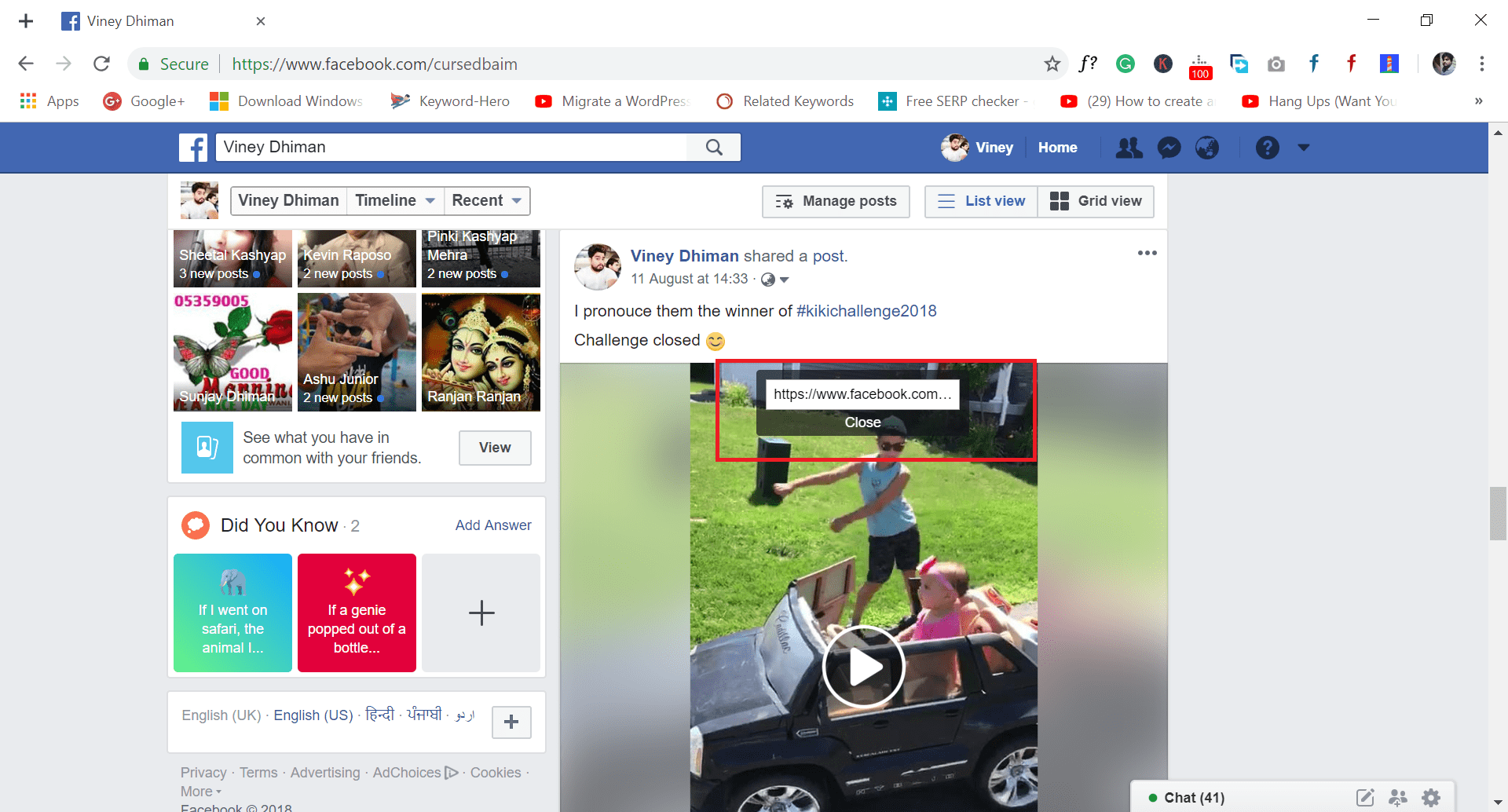 facebook url video download