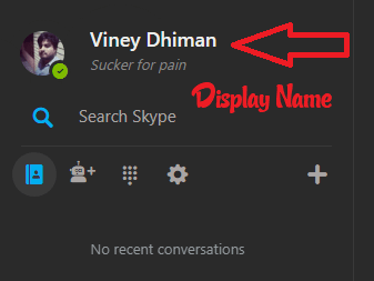 skype display name