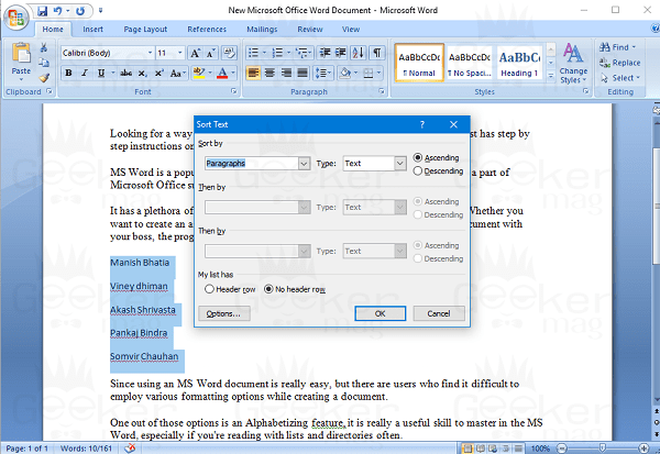 How to Alphabetize in Word Document  All Office Versions  - 31