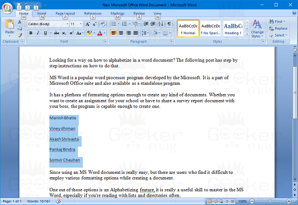 How to Alphabetize in Word Document  All Office Versions  - 54