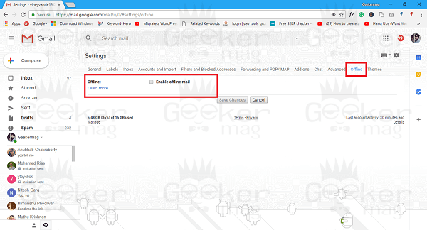 In Just 1 Minute Enable Gmail Offline Mail Feature - 54