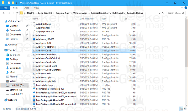 Where Windows Store Fonts Stored in Windows 10  - 43