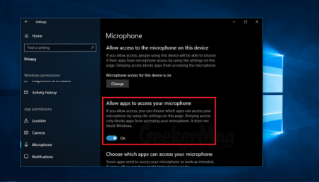 Microphone not working in Windows 10 April 2018 Update