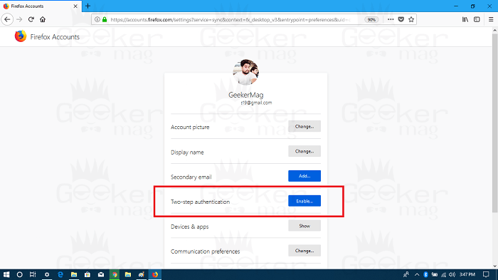 Enhance Security by Enable Two Factor Authentication in Firefox - 20