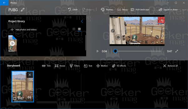 windows 10 video editor app