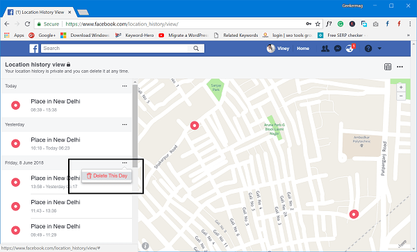 How to View  Disable  Delete and Turn Off Facebook Location History - 30