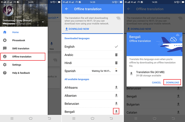 Download Google Translate Languages for Offline Use including iPhone   Android - 7