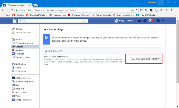 How to View  Disable  Delete and Turn Off Facebook Location History - 62