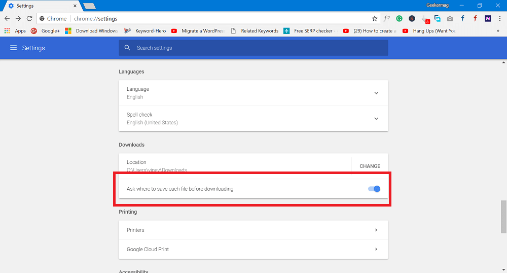 Ask where to save each file before downloading-chrome