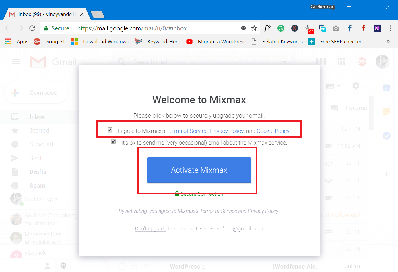 mixmax with gmail