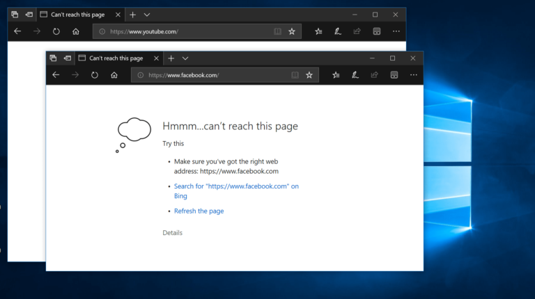 how to block a website on microsoft edge