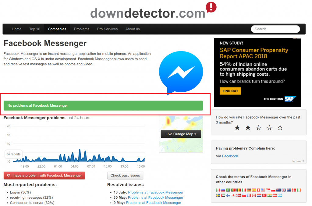 Is Facebook Messenger Down