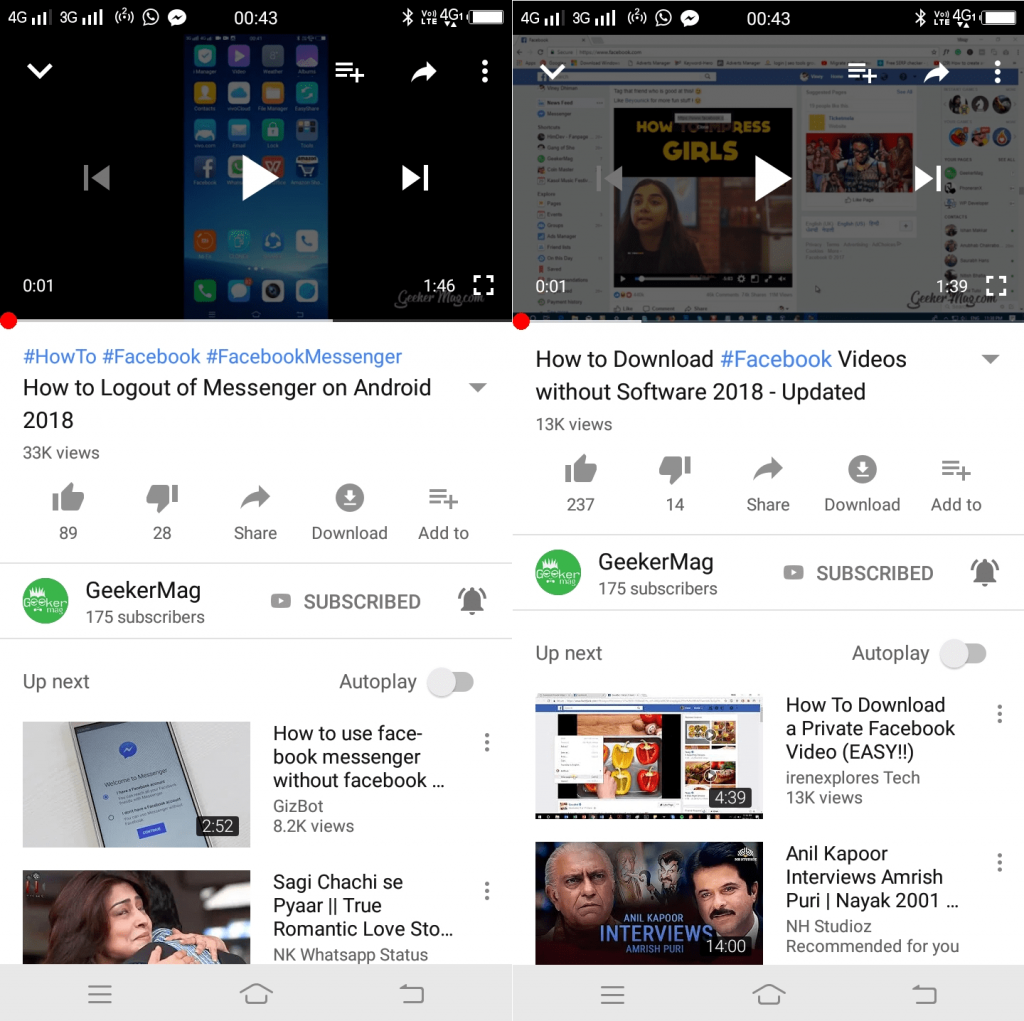 youtube hashtags feature on android app
