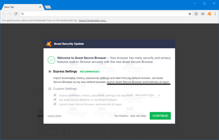 avast passwords manager not finding chrome extension