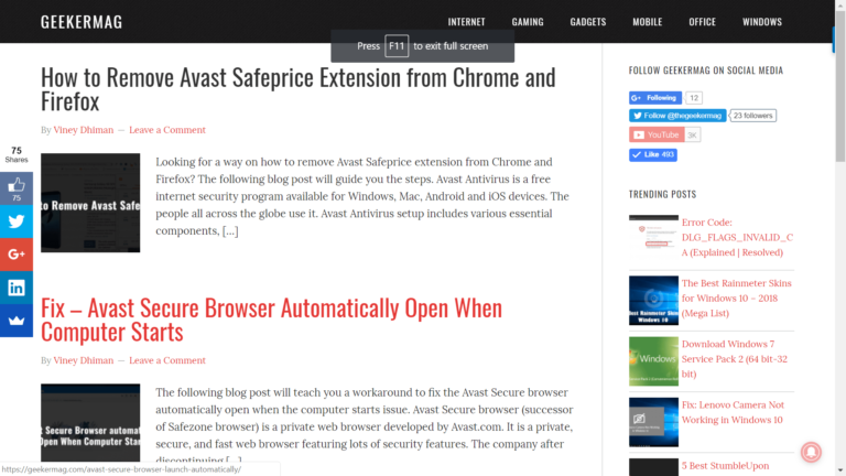 How to Exit Full Screen on Chrome Browser