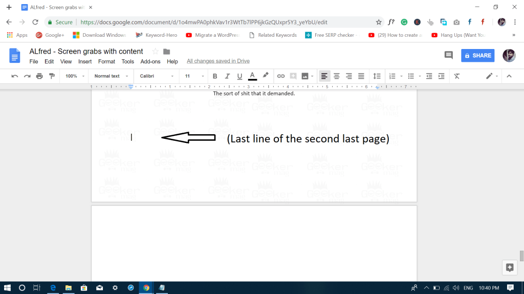 How to Delete a Page in Google Docs