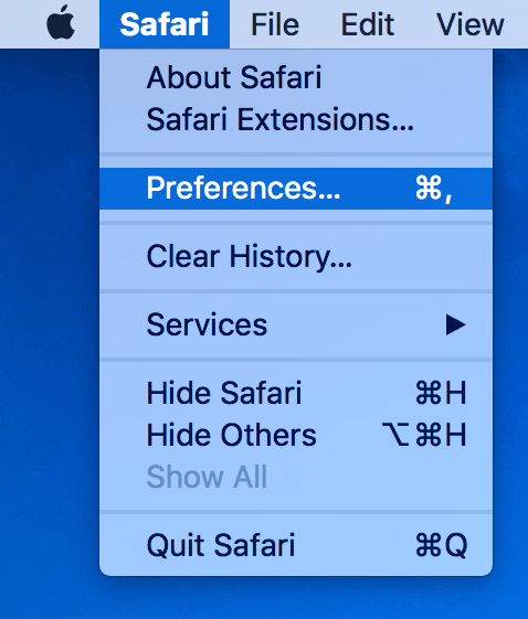 clearing browser cache in safari