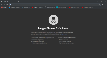 How to Start Chrome in Safe Mode - Chrome Incognito mode