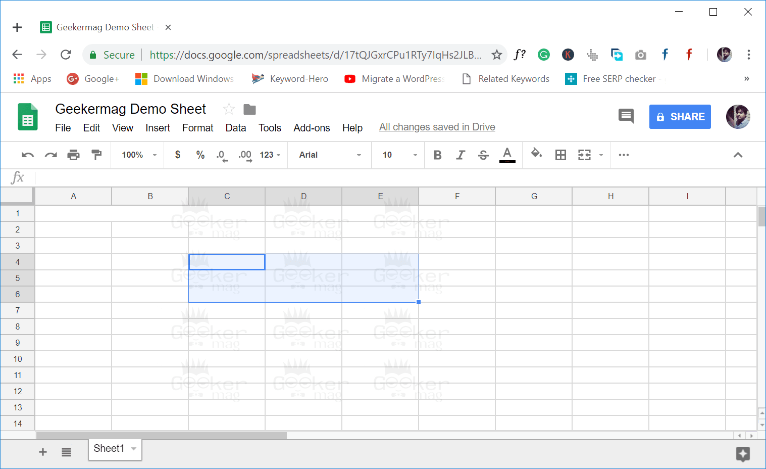 google doc merge from spreadsheet