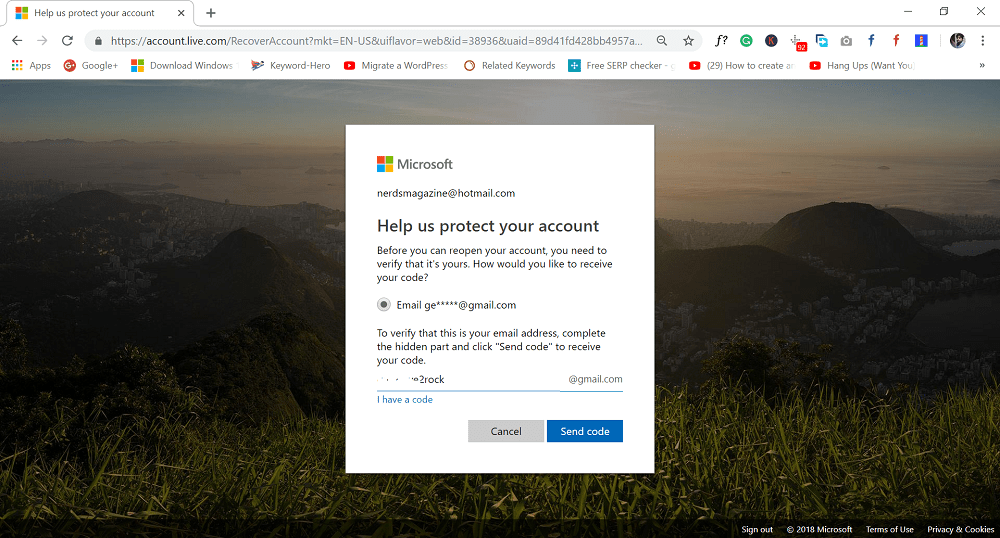help us protect your account - microsoft account