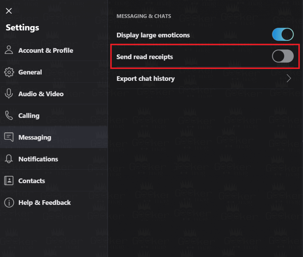 How You can Enable or Disable Skype Read Receipt Feature - 36