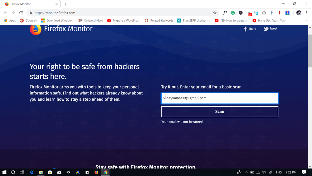 use firefox monitor